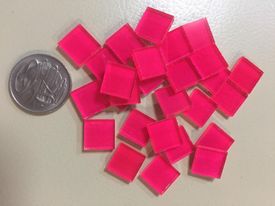 Glass Mosaic Tiles Fluro Pink HK17192 50gm bag