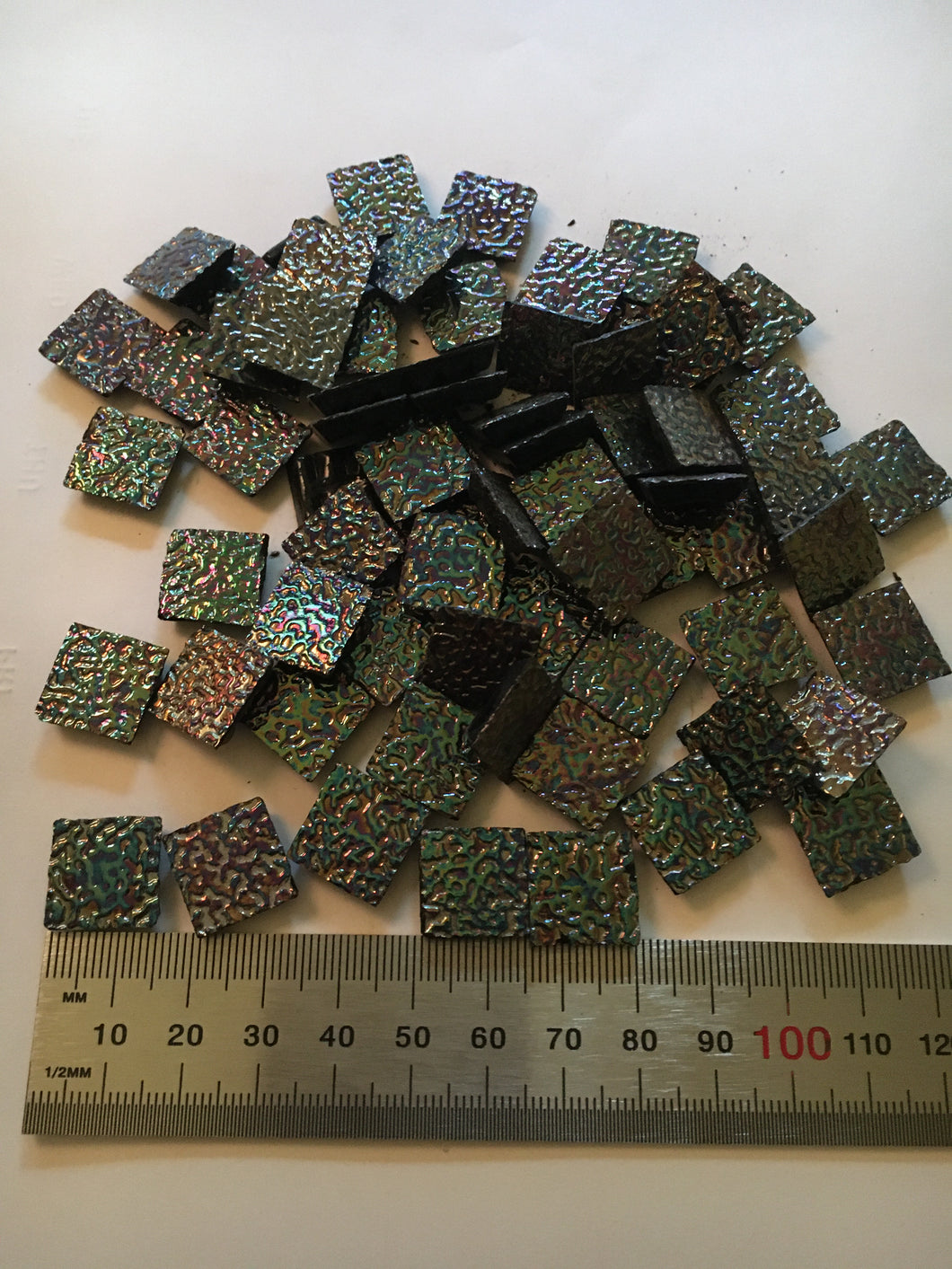 Crinkly Glass Mosaic Tiles Brown/Black F871-8