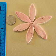 Clay Flower- Large  with separate petals and centre. Pale Pink - $6.00 set