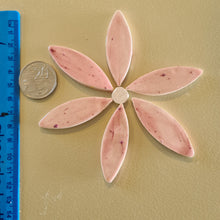 Clay Flower- Large  with separate petals and centre. Pale Pink - $6.00 set