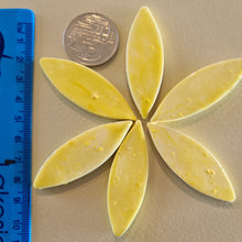 Clay Flower- Large  with separate petals and centre. speckle yellow- $6.00 set