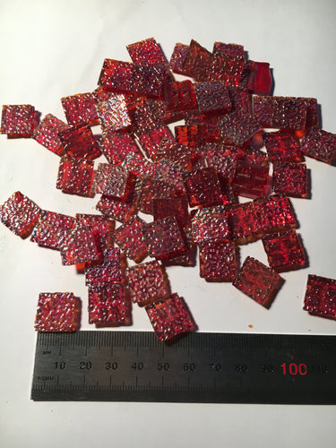 Crinkly Glass Mosaic Tiles RED F971-13